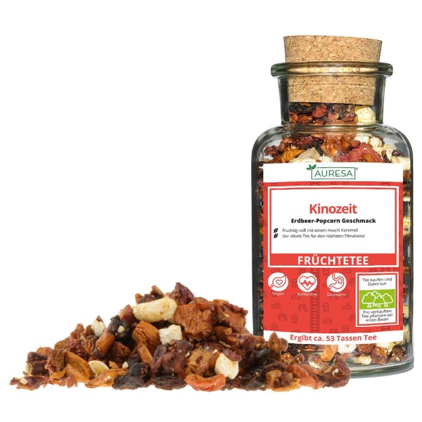 Loser Früchtetee Kinozeit mit Glas
