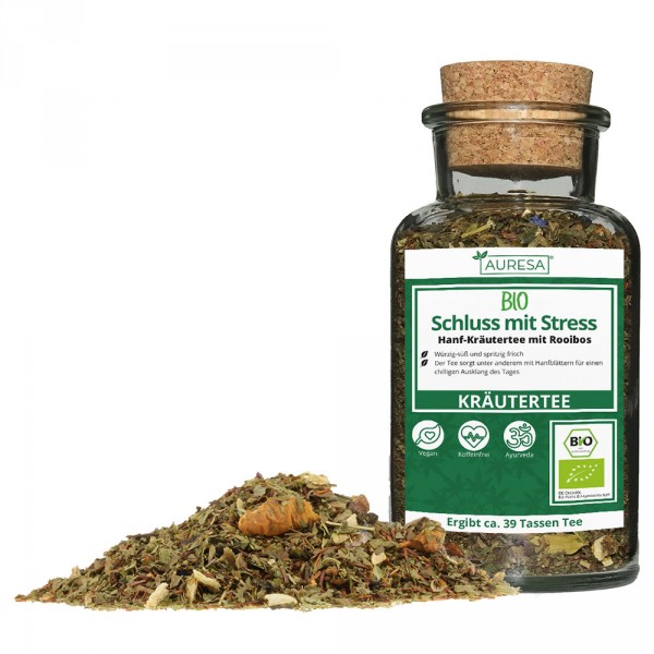 Tisane en vrac bio Schluss mit Stress dans le verre