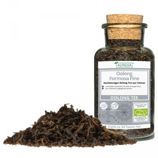 Oolong Formosa Fine en vrac semi-fermenté dans un verre